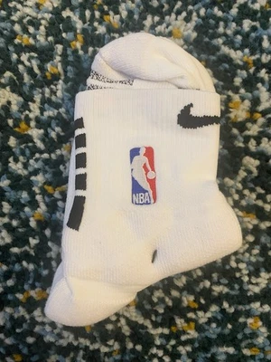 Nike NBA Auténticos XL Calcetines al Tobillo Blanco Negro Power Player Equipo Emitidos en Cancha Foto 1 de 4