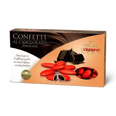 CONFETTI CRISPO CONFETTI ROSSI AL CIOCCOLATO FONDENTE 1KG CRISPO