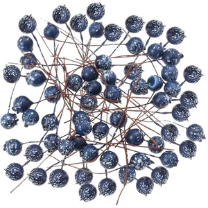 100 Pcs Simuliertes Schaumblaubeer Falsche Beeren Künstliche Für Kränze - Picture 1 of 12