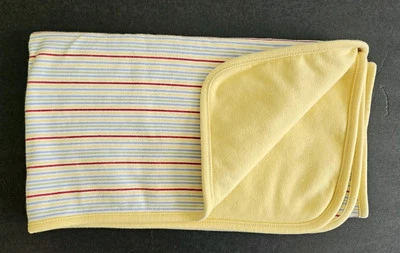 Manta bebé Child of Mine by Carters rayas amarillas blanco azul verde rojo algodón Foto 1 de 4