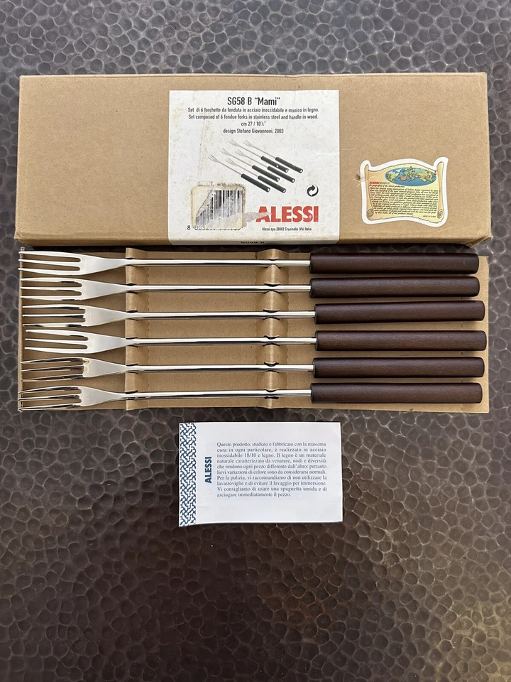 Horquillas de fondue clásicas Alessi Mami (juego de 6) (SG58 B) Foto 1 de 4