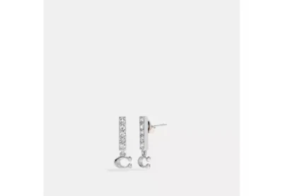 Aretes de barra pavimentados Coach Signature 91446 ¡¡NUEVOS!!! Foto 1 de 3