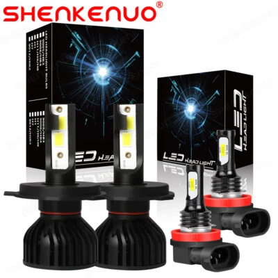 FIT Nissan Cube 2009-2014 H4 H11 farol de LED + kit combo de lâmpadas de neblina 4 peças - Imagem 1 de 4