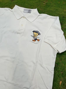 Vintage 1992 Warner Bros Looney Tunes Tweety Golf ACME Clothing Polo Shirt - L - Picture 1 of 11