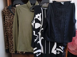 Lot of 4 Name Brand Women's tops Michael Kors, Ann Taylor, Eva Varro, WHBM - Picture 1 of 5