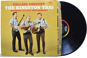 KINGSTON TRIO COLLEGE CONCERT LIVE MONO VINYL LP RECORD CAPITOL RAINBOW - Picture 1 of 7