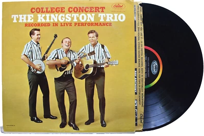 KINGSTON TRIO COLLEGE CONCERT LIVE MONO VINYL LP RECORD CAPITOL RAINBOW - Image 1 of 4
