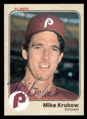 1983 Fleer Baseball #163 Mike Krukow Signed Autograph (no COA) - Image 1 of 2