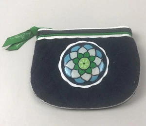NWOT Vera Bradley Terry Cloth Retired Rare Cupcakes Green Cosmetic Bag Case - Picture 1 of 3
