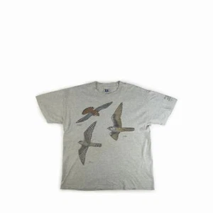 Vintage 1990 Falcons Of North America Birds Nature Tee Shirt - Picture 1 of 4