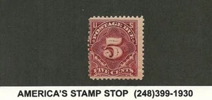 US 5 cent Postage Due J34 1895 Perf 12 unwatermarked OGMNH VG centering sound 8 - Picture 1 of 2