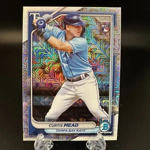 2024 Bowman Chrome Curtis Mead Rookie Mojo Refractor #28 Tampa Bay Rays - Picture 1 of 2