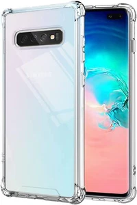 Samsung Galaxy S10+ Plus Heavy Duty Clear Case Dual Layer Protective Cover 6.4" - Picture 1 of 8