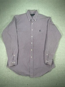 Ralph Lauren Shirt Adult Large Red Button Up Long Sleeve Modern Logo Mens - Picture 1 of 7