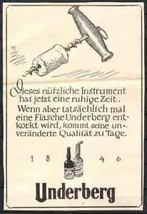 XL Reklame Underberg 1846 - Reklame von 1943 + Die erste Eisenbahn ... Dujardin - Bild 1 von 2
