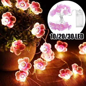 Batería LED Cuerda Luces Cerezo Flor Hada Exterior Jardín Fiesta Decoración - Imagen 1 de 21