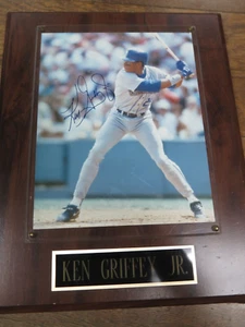Ken Griffey Jr signed 8x10 Foto in einer 12x15 Holz Plakette Autogramm Auto VINTAGE - Bild 1 von 13