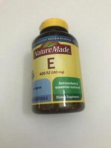 Nature Made Vitamin E 180 mg (400 IU) dl-Alpha 350 Softgels 1 -Pac Sealed - Picture 1 of 7