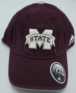 NCAA Mississippi Bulldogs Adidas Adult Slouch Adjustable Fit Cap Hat L/XL NEW! - Picture 1 of 3