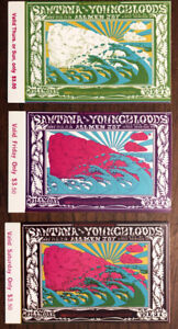 1969 Lee Conklin Santana Youngbloods Fillmore Poster Ticket Set Bg 173