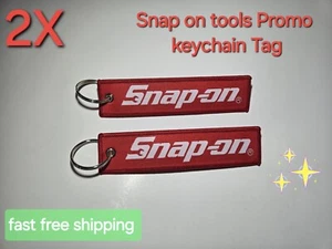 2Pack Snap On Tools PROMO Keychain Tag Lanyard Jet RED 5" X 1" W/KEYRING NEW!!!! - Picture 1 of 5