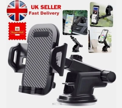 🔥Universal Car Phone Holder 360° Rotatable Suction Dashboard Mount Windscreen - Image 1 of 4