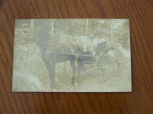 Milford New York NY Wo RPPC Echt Foto Pferdekutsche Wagen Anfang 1900 - Bild 1 von 2