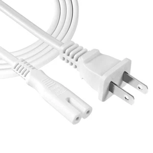AC Power Cord Cable 2 Prong Plug Standard PC Computer Monitor Desktop Printer TV - Picture 1 of 1