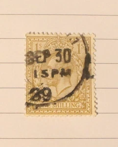Great Britain 1924 King George V One Shilling Brown Used Postage Stamp - Picture 1 of 2