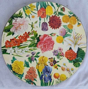 Vintage Springbok circular puzzle Garden Flowers Maynard Reece art Complete - Picture 1 of 2