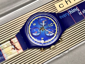 SWATCH UHR ** SCZ400 - GOLD MEDAL JOHNSON - CHRONO 1996 ** NEU ! - Bild 1 von 3