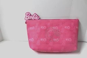 Bolso sin asas BARBIE rosa con cremallera estuche cosmético con silueta en cuentas nuevo con etiquetas - Imagen 1 de 9