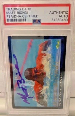 Matt Biondi signed Classic ROOKIE Autographed Card PSA Slabbed - Image 1 of 3