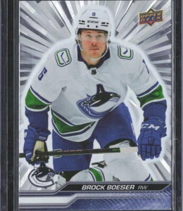 2023 Upper Deck Serie 1 #176 Brock Boeser Silver Outburst - Imagen 1 de 2