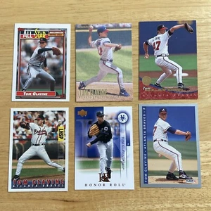 Lote de 6 tarjetas de béisbol Tom Glavine Braves Mets Topps Fleer Leaf UD - Imagen 1 de 1
