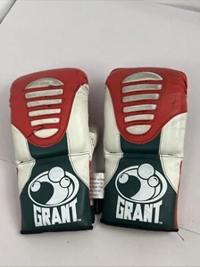Vintage GRANT Professional Boxing Gloves Red White Green S/M Bag Gloves - Picture 1 of 10