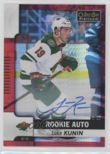 2017-18 O-Pee-Chee Platinum Autos Red Prism /50 Luke Kunin #R-LK Rookie Auto RC