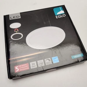 Eglo 203677A White Trago 24 Watt Led Flush Mount Ceiling Or Wall Light - Picture 1 of 5