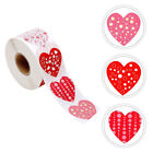  1000 Pcs Red Paper Valentines Packing Heart Stickers For Kid