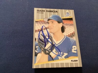MARK GUBICZA SIGNED, MINT 1989 FLEER CARD # 283 KC  ROYALS/ FREE POSTAGE!!!!! - Image 1 of 4