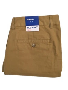 Old Navy Athletic Built-In Flex Chino Pants Doe A Deer Men’s Size 38 X 30 NEW - Picture 1 of 8