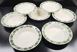 Lote de 7 platos de comedor de mesa floral vintage con borde de hiedra real inglesa MCM - Imagen 1 de 24