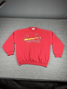 Logo Athletic Mens Sweat Shirt XL Red St. Louis Cardinals MLB Baseball Vintage - Picture 1 of 11