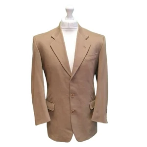 Vintage YSL Blazer Jacket Yves Saint Laurent Brown Cotton/Wool Blend Men's M - Picture 1 of 7