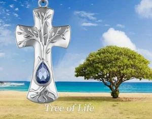 Necklace Pendant -  Tree of Life Cross - Women & Men - Picture 1 of 4