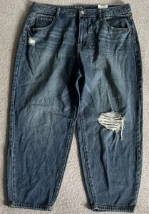 Pantalones de mezclilla Time and Tru para mujer 18 tiro alto barril NUEVO - Imagen 1 de 3