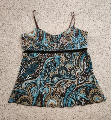 Top Moda Bug Marrón Paisley Y2k Talla Mediana Foto 1 de 4