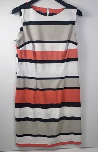 Abito donna Alyx taglia 12 tubino righe sfoderato poliestere lunghezza ginocchio carriera