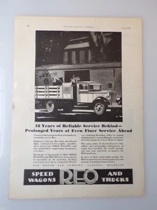 1931 REO SPEEDWAGON TRUCK PRINT ADVERTISEMENT - Picture 1 of 1