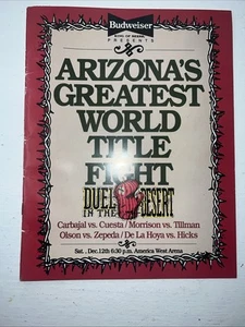 1992 Boxing Program - Duel In The Desert -Carbajal Vs Cuesta- Oscar De la Hoya. - Picture 1 of 11
